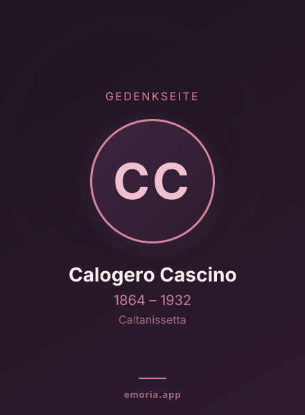 Gedenkportrait von Calogero Cascino