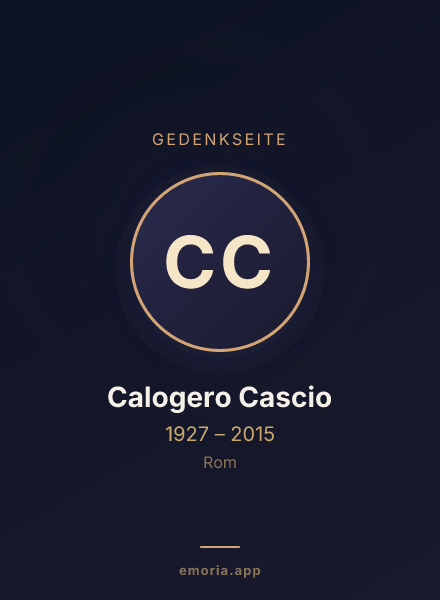 Gedenkportrait von Calogero Cascio