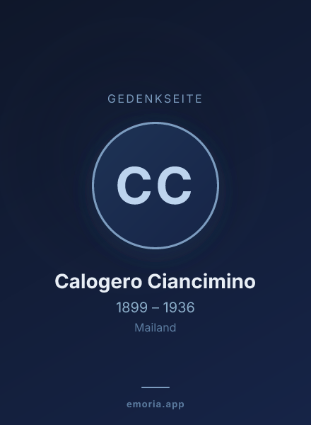 Gedenkportrait von Calogero Ciancimino