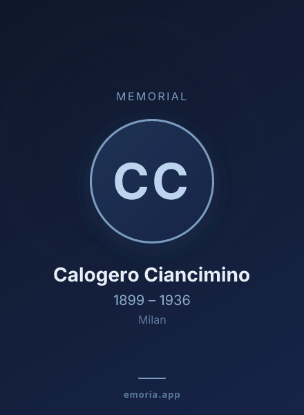 Memorial portrait of Calogero Ciancimino