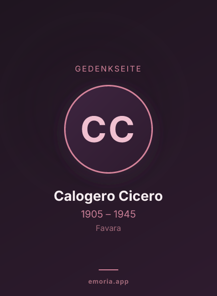 Gedenkportrait von Calogero Cicero