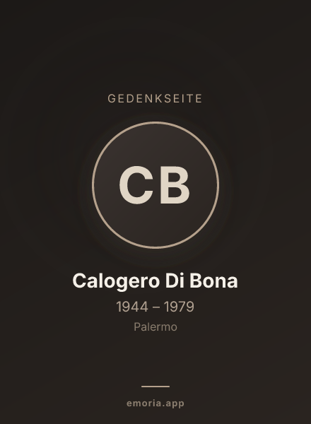Gedenkportrait von Calogero Di Bona
