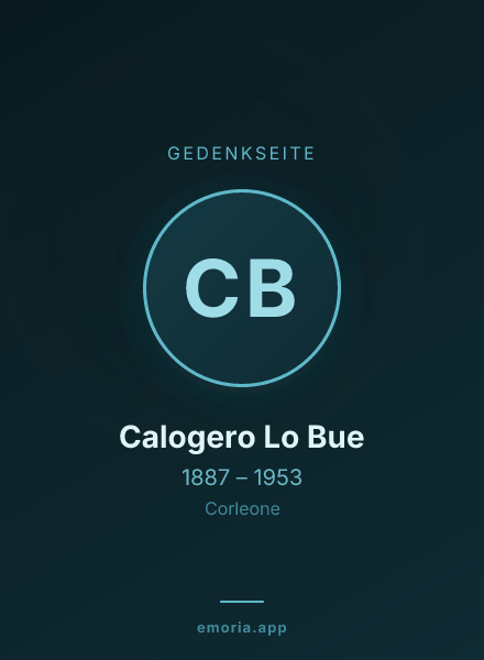 Gedenkportrait von Calogero Lo Bue