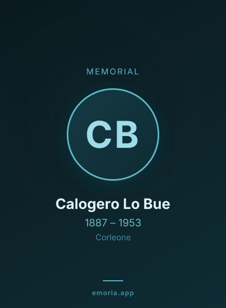 Memorial portrait of Calogero Lo Bue