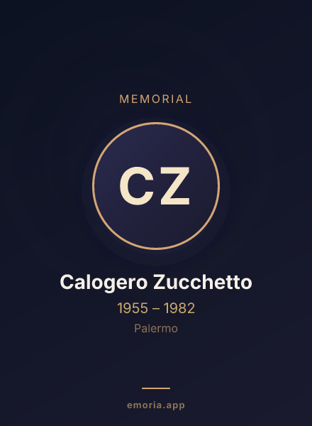 Memorial portrait of Calogero Zucchetto