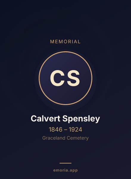 Memorial portrait of Calvert Spensley