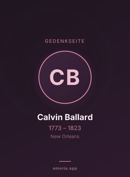 Gedenkportrait von Calvin Ballard