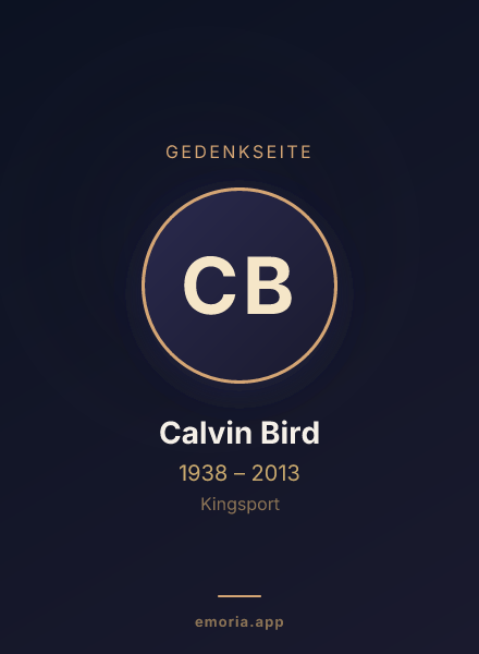 Gedenkportrait von Calvin Bird