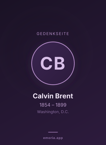 Gedenkportrait von Calvin Brent