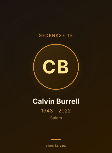 Gedenkportrait von Calvin Burrell