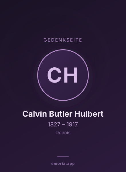Gedenkportrait von Calvin Butler Hulbert