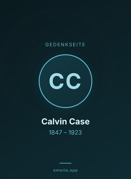 Gedenkportrait von Calvin Case