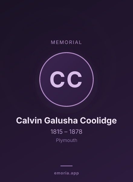 Memorial portrait of Calvin Galusha Coolidge