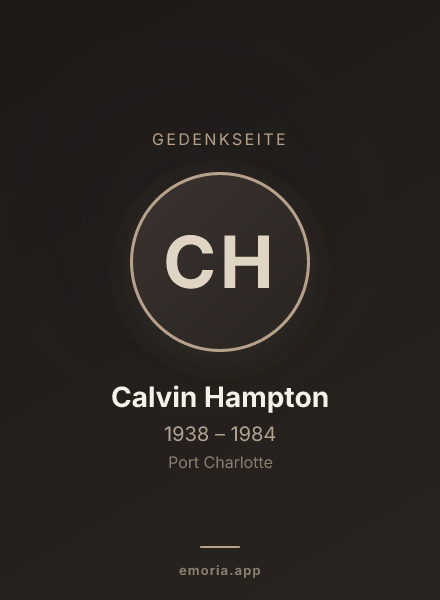 Gedenkportrait von Calvin Hampton