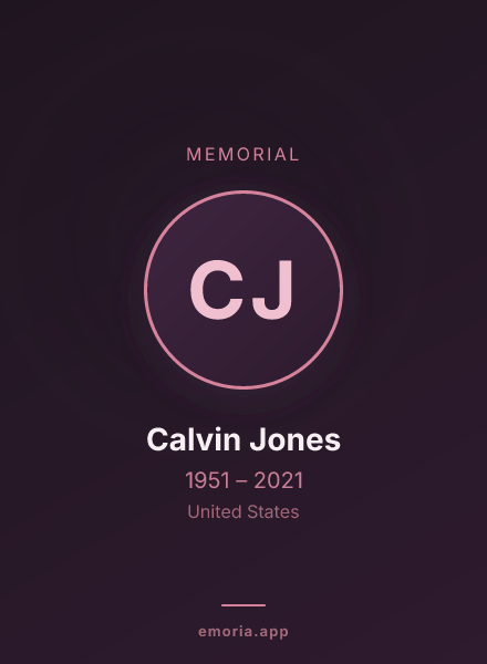 Memorial portrait of Calvin Jones