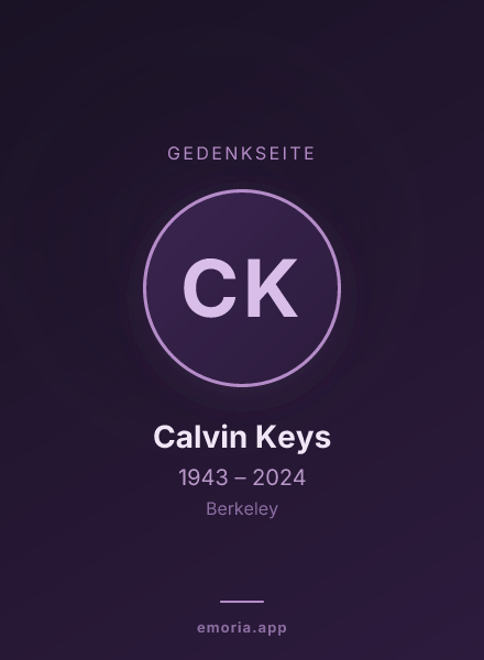 Gedenkportrait von Calvin Keys