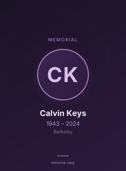 Memorial portrait of Calvin Keys