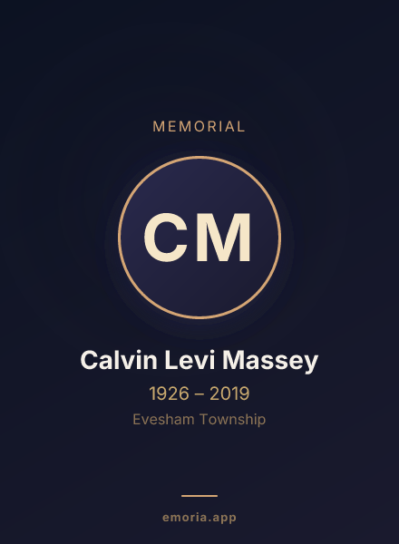Memorial portrait of Calvin Levi Massey