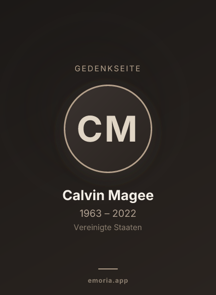 Gedenkportrait von Calvin Magee