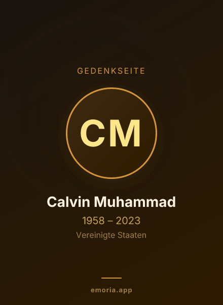 Gedenkportrait von Calvin Muhammad