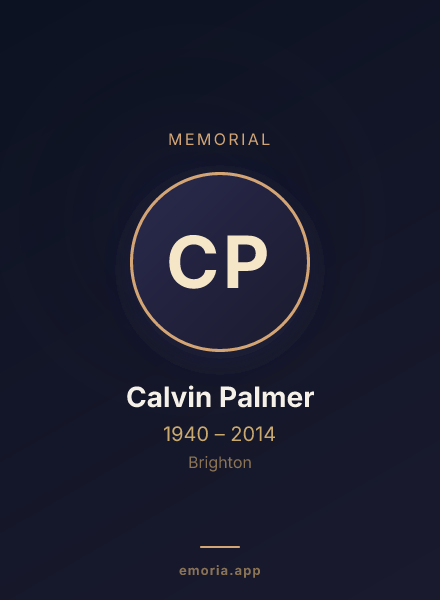 Memorial portrait of Calvin Palmer