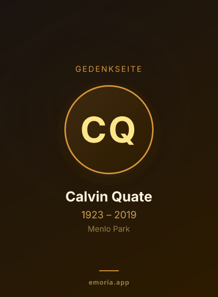 Gedenkportrait von Calvin Quate