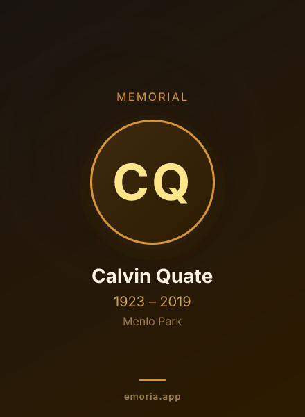 Memorial portrait of Calvin Quate