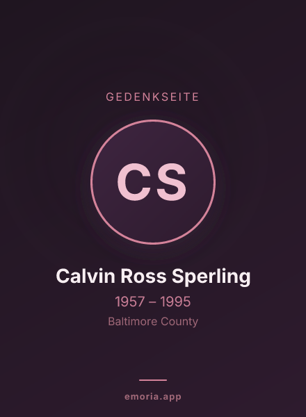 Gedenkportrait von Calvin Ross Sperling