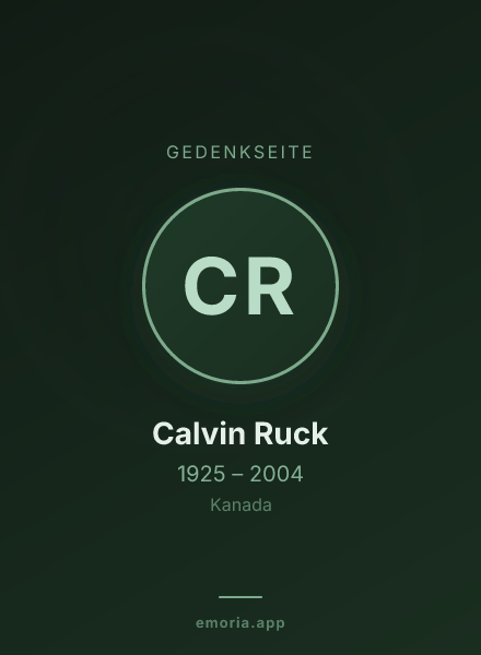 Gedenkportrait von Calvin Ruck