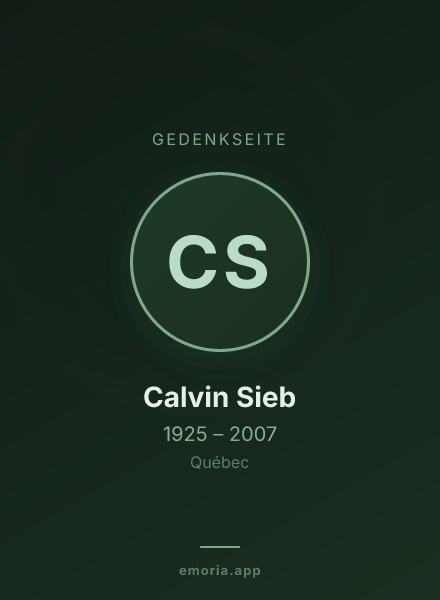 Gedenkportrait von Calvin Sieb