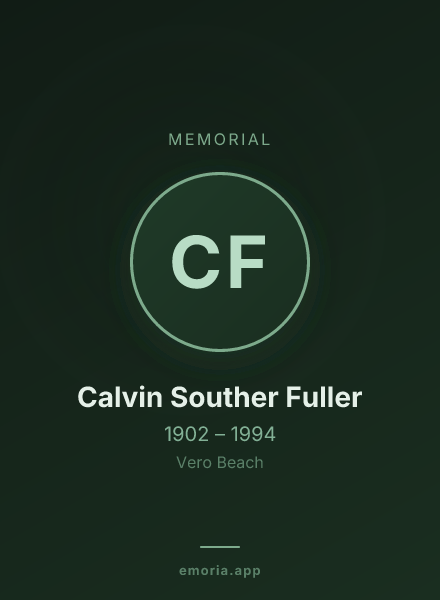 Memorial portrait of Calvin Souther Fuller