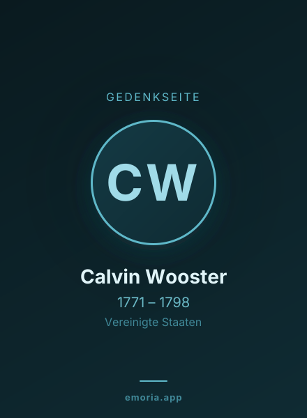 Gedenkportrait von Calvin Wooster