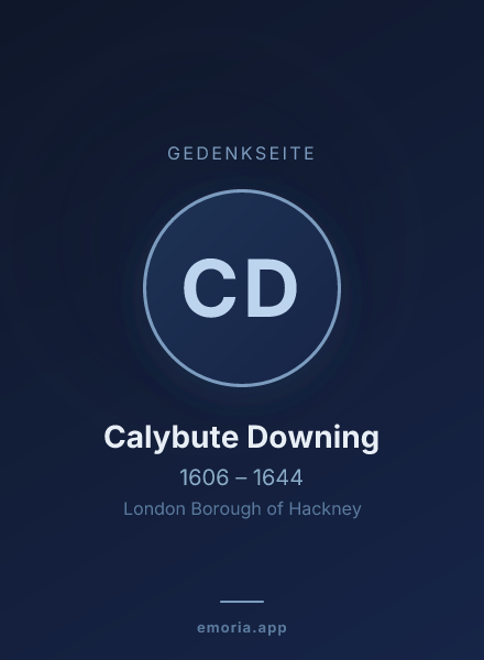 Gedenkportrait von Calybute Downing