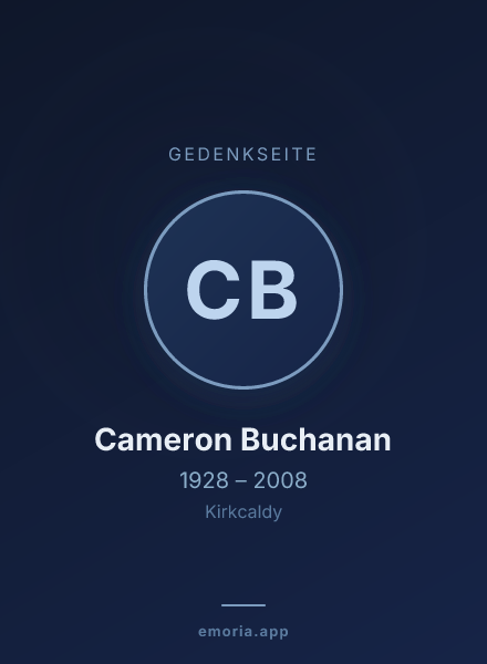 Gedenkportrait von Cameron Buchanan