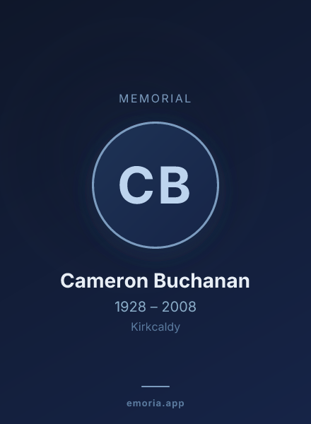 Memorial portrait of Cameron Buchanan