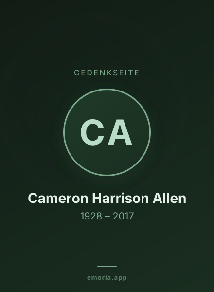 Gedenkportrait von Cameron Harrison Allen