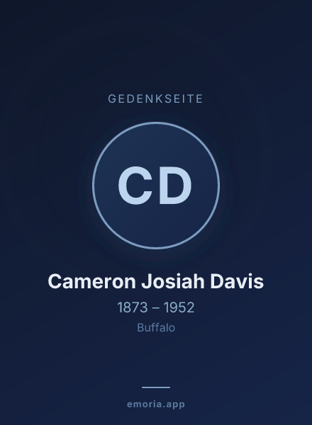 Gedenkportrait von Cameron Josiah Davis
