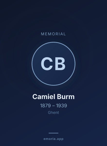 Memorial portrait of Camiel Burm