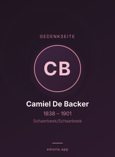 Gedenkportrait von Camiel De Backer