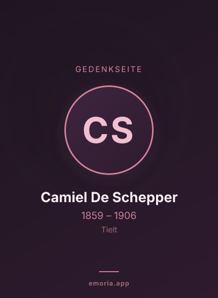 Gedenkportrait von Camiel De Schepper