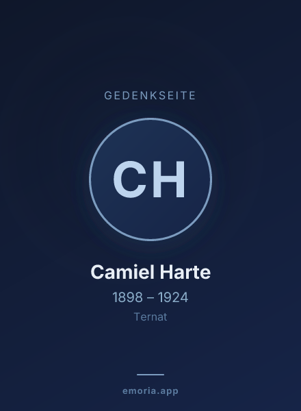 Gedenkportrait von Camiel Harte