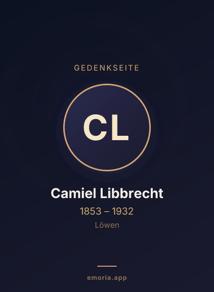 Gedenkportrait von Camiel Libbrecht