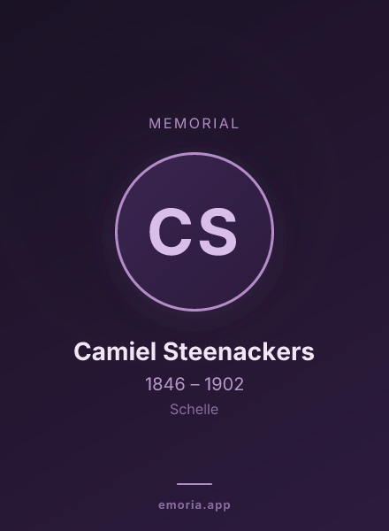 Memorial portrait of Camiel Steenackers