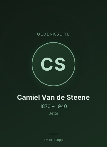 Gedenkportrait von Camiel Van de Steene