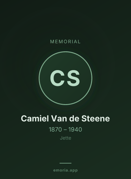 Memorial portrait of Camiel Van de Steene
