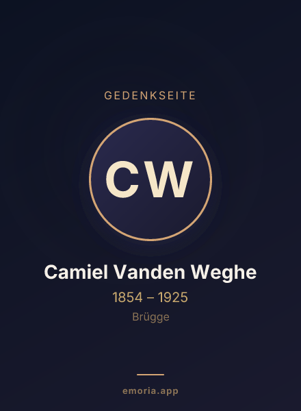 Gedenkportrait von Camiel Vanden Weghe