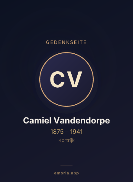 Gedenkportrait von Camiel Vandendorpe