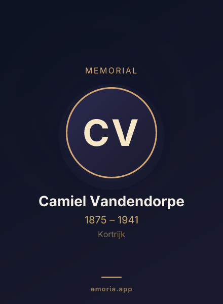 Memorial portrait of Camiel Vandendorpe