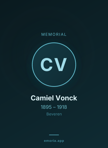 Memorial portrait of Camiel Vonck