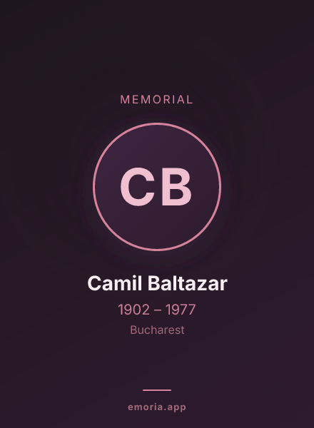 Memorial portrait of Camil Baltazar